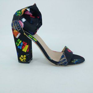 POATMBU Womens Cosmetics Side Tie Fabric Pumps Black EUR 37 US 6.5 New‎
